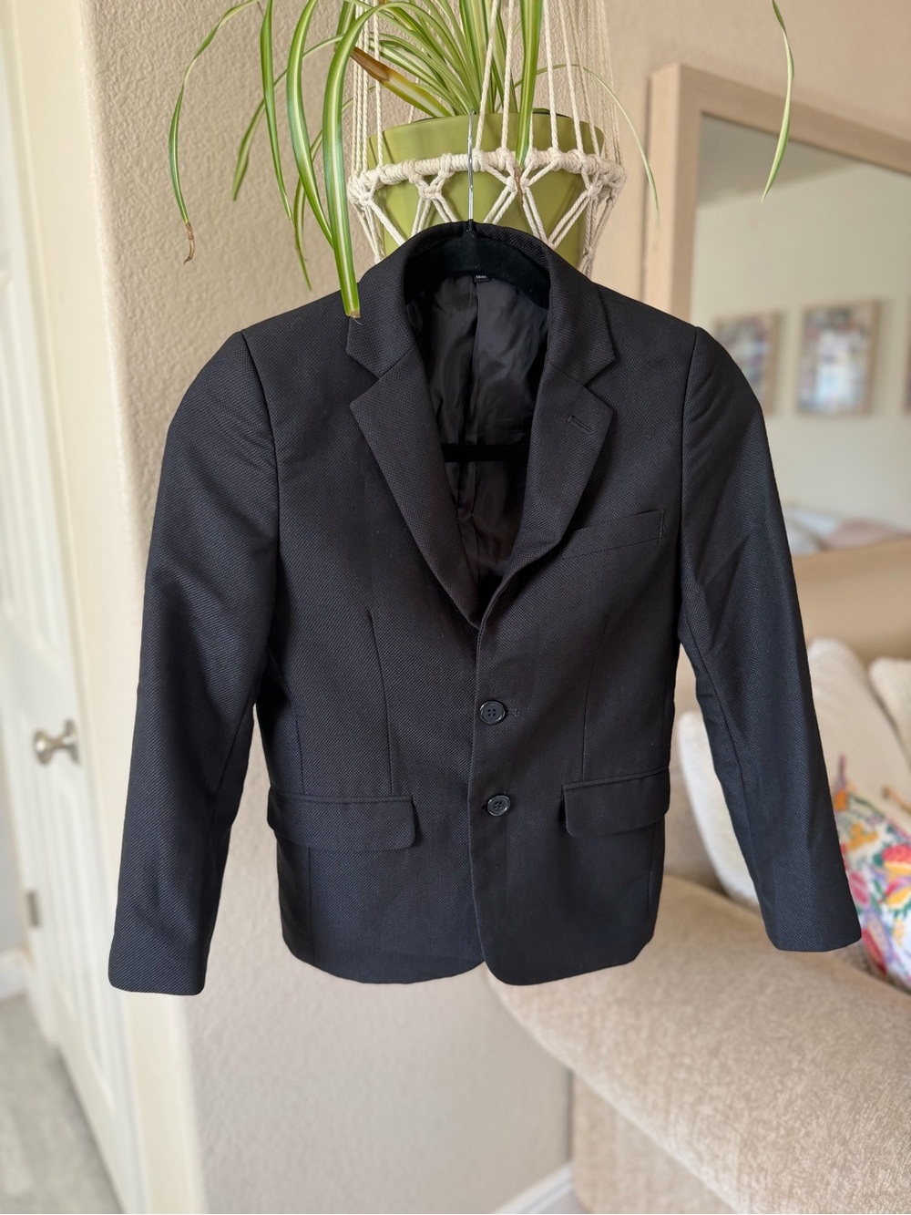 Kids Bocaccio Uomo Black Two-Button Blazer - Classic Tailored Jacket